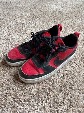 Nike Red and Black Low-Top Sneakers